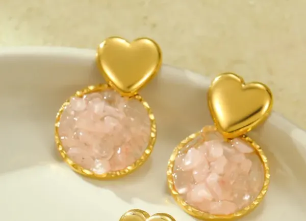 Gold_Retro_Natural_Stone_Earrings_For_Women